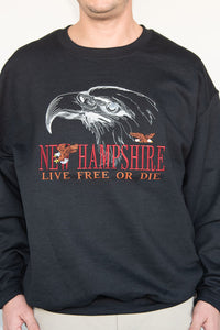 Embroidered Shadow Eagle Crew Neck Sweatshirt