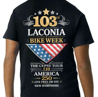 2026 -103rd Laconia Bike Week  Short Sleeve Tee