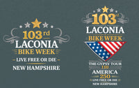 2026 -103rd Laconia Bike Week  Long Sleeve Tee