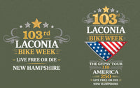 2026 -103rd Laconia Bike Week  Short Sleeve Tee