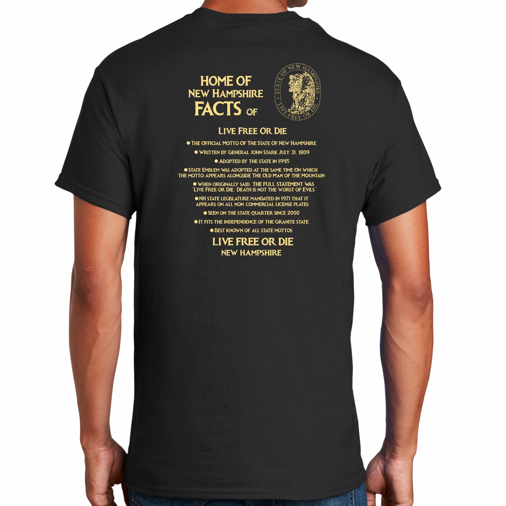 Live Free or Die Facts T-shirt Live Free or Die Gifts