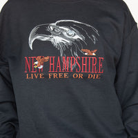 Embroidered Shadow Eagle Crew Neck Sweatshirt