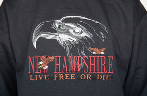 Embroidered Shadow Eagle Crew Neck Sweatshirt