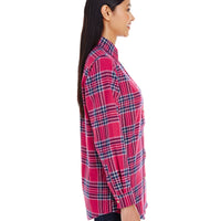 Ladies Yarn-Dyed Flannel Shirt