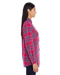 Ladies Yarn-Dyed Flannel Shirt